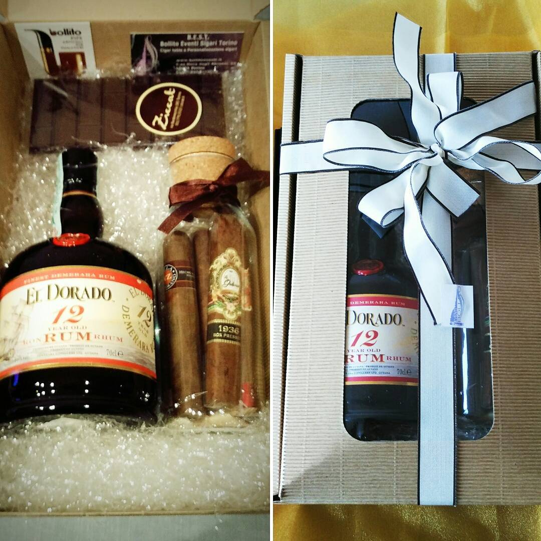 Cesto regalo, Rhum, Sigari e cioccolato
