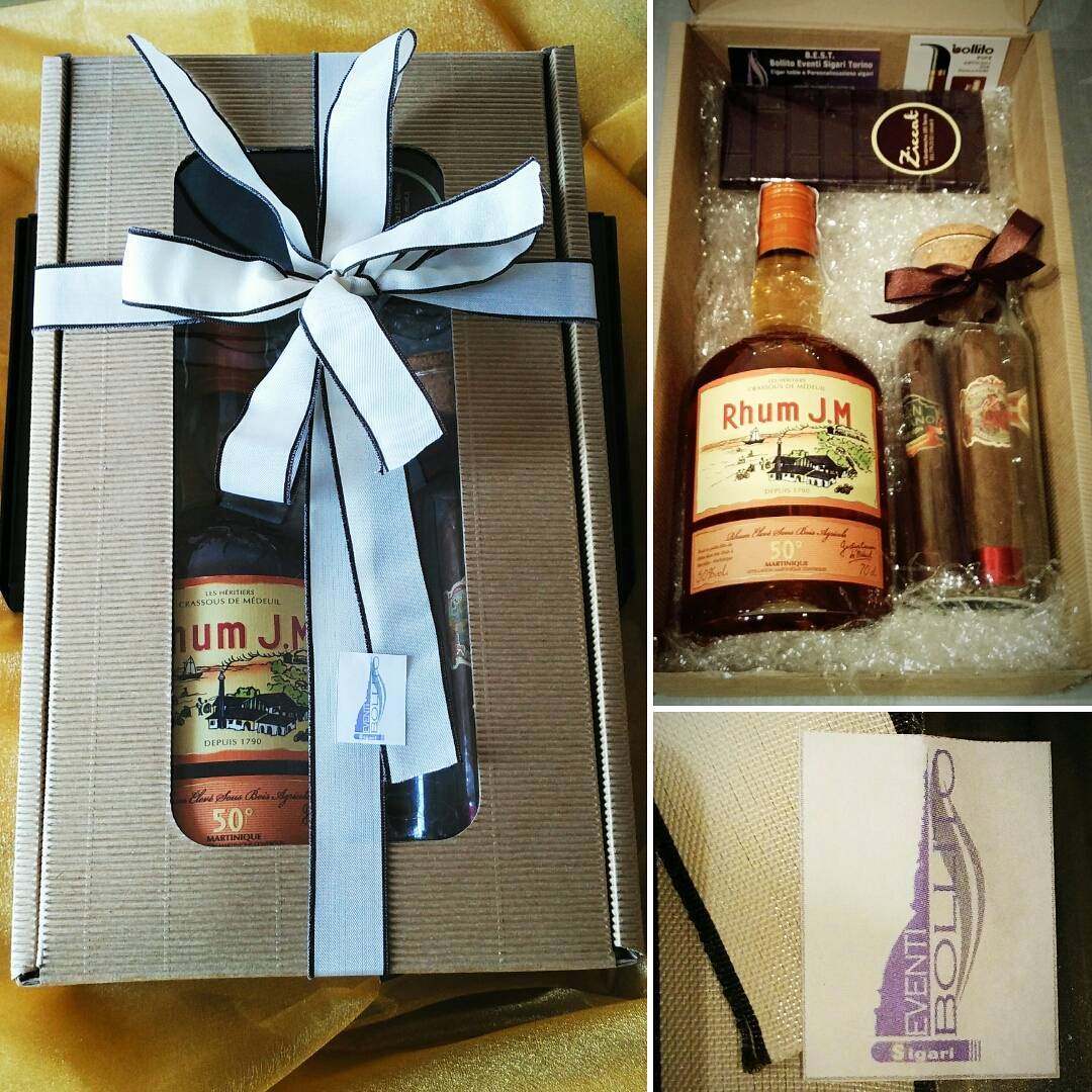 Cesto regalo - L'abbinamento perfetto - Rhum, Sigari e cioccolato